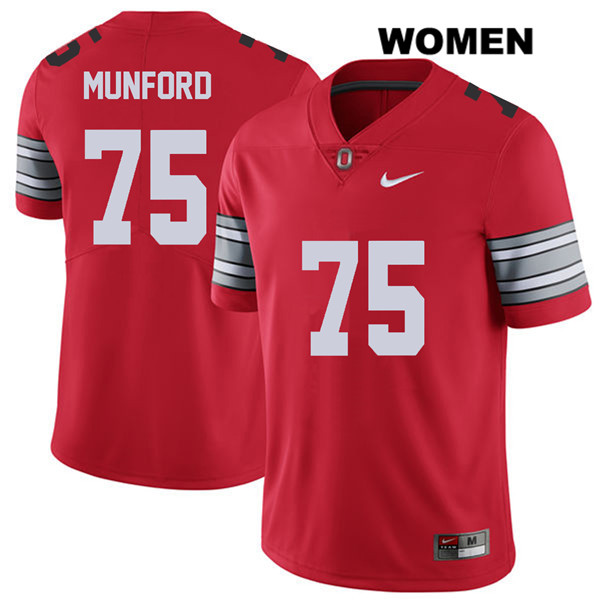 Ohio State Buckeyes Women's Thayer Munford #75 Red Authentic Nike 2018 Spring Game College NCAA Stitched Football Jersey RJ19N75JI